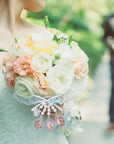 Wedding Bouquet Charm Bouquet Photo Charms Bridal Lacy Oval Bridal Charms You Are Always in My Heart DIY Bouquet Picture Charm for Wedding Memory Friend Gift