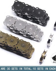 30 Sets Magnetic Snaps Button for Purse Handbag Wallet Overcoat Bag Mixed 3 Colors Fasteners Snap Buttons
