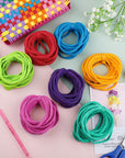 192 Pieces Loom Potholder Loops Weaving Loom Loops Weaving Craft Loops Refill Elastic Potholder Loops with Multiple Colors for DIY Crafts Supplies, Compatible with 7 Inch Weaving Loom