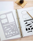 30 PCS Journal Stencils, Planner Stencils for Junk Journal Notebook Diary Scrapbook DIY Drawing Template Journal Stencil 4X7 Inch
