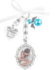 Wedding Bouquet Photo Charm Bridal Bouquet Photo Charms for Wedding Memory Bow Pearl Charm Heart Styled Pendent