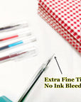 5 Colors Extra Fine Tip Water Erasable Fabric Marking Pen with 10 Free Refills for Cross Stitch, Embroidery, Sewing, Quilting