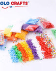 Slime Foam Beads Floam Balls – 18 Pack Microfoam Beads Kit 0.1-0.14 and 0.28-0.35 Inch Colors Rainbow Fruit Beads Craft Add Ins Homemade DIY Kids Ingredients Flome Styrofoam Supplies Big
