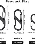 12Pcs Zipper Clips anti Theft Zipper Lock Clips Small Dual Locking Zipper Pull S Shaped Quick Disconnect Carabiner Clip Keeps Zippers Closed