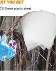 25Pcs Shrink Plastic Sheets for Crafts Heat Shrink Paper for Crafts Kids DIY Jewelry Making, 14.5X20Cm