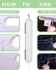 Seam Rippers, 2-In-1 Threader for Sewing,Threading and Unthreading Seam Ripper,Multifunctional Sewing Tool for Sewing, Crafts and Knitting Unthreading Supplies. (3PCS)