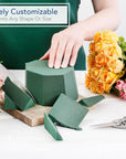 Floral Foam Blocks Wet Dry for Fresh or Artificial Flower Arrangements, Florist Styrafoam Bricks, 6 Pcs, Green