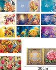 12 Packs Flower Butterfly Diamond Painting Greeting Card Kit Bird Diamond Art Greeting Cards Special Shaped Diamond Painting Greeting Card Arts Crafts for Birthday Thanksgiving Day