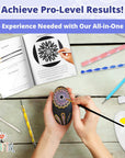 Complete Beginner'S Mandala Painting 48 Piece Kit with Acrylic Paints, Reusable Stencils and Dotting Tools. Fun Rock Art & DIY Craft Project. Starter Activity Pack and Gift for Teens and Adults