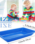 10 Pack Plastic Art Trays,8 Colors Activity Trays Sensory Tray,Sand Tray Serving Trays,Art Trays for Kids,Crafts Organizer,Diy Projects,Painting,Beads,Home,School