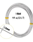 - Aluminum Wire, 1.5 Mm, 32.5 Feet, 1 Roll, Craft Wire, Metal Wire, Armature Wire, Crafting Wire, Bendable Wire, Wire for Crafts, Sculpting Wire, Doll Armature, Flexible Wire, Modeling Wire
