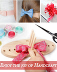 Bow Maker for Ribbon, Holiday Wreaths,Wooden Wreath Bow Maker Tool for Creating Gift Bows, Party Decorations, Hair Bows, Corsages, Holiday Wreaths, Various Crafts(Double-Sided)