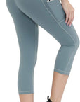 Anti-Nail Leggings for Women, Non-See-Through Yoga Pants with Phone Pockets, Tummy Control Full-Length/Capri Tights