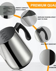 Candle Making Pouring Pot, 1500 ML/50 OZ Candle Pouring Pitcher, 304 Stainless Steel Candle Making Pitcher with Heat-Resistant Handle and Dripless Pouring Spout Design