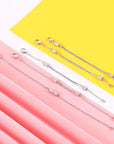 Stainless Steel Necklace Extender Chain Adjustable Silver Necklace Chain Extender with Lobster Clasp for Necklace Bracelet Jewelry Making(5 Pcs)