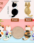 32 Pieces Enamel Cat Charms for Jewelry Making and Crafting - Cute Kitty Charm for Bracelets Earrings Necklaces Pendants Keychains Crafts (32Pcs Cat-C)