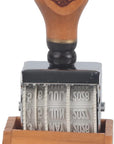 Wooden Handle & Base Roller Date Stamp, Rubber Stamp for DIY Craft Card Making Planner Scrapbooking