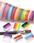 39 Colors Face Paint Kit for Kids: Professional Face Painting Kit with 6 Stencils and 13 Brushes - Water Activated Facepaint Makeup Kit - Non Toxic Face Paint for Halloween and Christmas