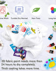 Fabric Paint Set, 45 Colors 3D Permanent Paint with Brushes Palette Fabric Pen Fabric Sheet Stencils, Glow in the Dark, Glitter,Metallic Colors for Textile Fabric T-Shirt Jeans Glass