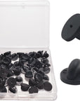50Pcs PVC Rubber Pin Backs, Pin Safety Backs for Brooch Tie Hat Badge Insignia, Rubber Lapel Pin Backs for Replacement Uniform Badge (50PCS)