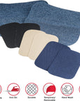Denim & Twill Iron-On Patches Combo, 8Pc Assorted