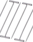 100 Pack Wig T-Pins 2 Inch with Plastic Box, Silver