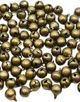 100PCS Small Jingle Bell 1/2 Inches Vintage Bronze Mini 10Mm Alloy Beads DIY for Jewelry Findings Sewing Wedding Doors Crafts
