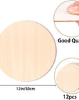 12PACK Wood Rounds for Crafts, 12 Inch Unfinished Wood Circles Discs for Door Hanger Sign Blank, Particle Board for Wreath Boards Crafts Painting and Christmas Halloween Decoration