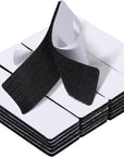 20 Sets 1X4 Inch Hook and Loop Fastener Strips with Adhesive Heavy Duty Double Sided Sticky Picture Hanging Wall Mounting Tape for Home and Office Use, Black