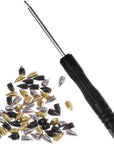 Bluecell 60Pcs Metal Cross Slot Tip Screws for Belt Buckle Wallet Handbag, Screwdriver Included