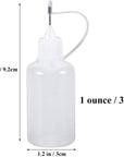 10 Pieces Precision Needle Tip Glue Bottle Applicator 1 Ounce/ 30 Ml Empty Applicator Glue Oiler Squeeze Bottle for Paper Quilling DIY Craft