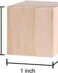 120Pcs 1 Inch Natural Solid Cube Wooden Unfinished Craft Wood Blocks Wood Cubes for DIY Craft Gifts (120Pcs)