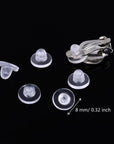 100 Pieces 4 Size Earring Pads Silicone Comfort Earring Cushions for Clips on Earrings, Clear