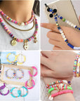 12000Pcs, 115 Colors Clay Beads for Bracelets Making Kit Polymer Heishi Flat Beads Beads with Letter Beads for DIY Jewelry Marking Bracelets Necklace, 6Mm