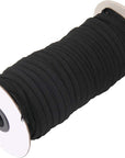 70-Yards Length 1/4" Width Black Braided Elastic Cord/Elastic