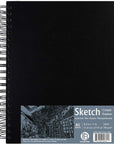 8.5"X11" Hardbound Sketchbook, Left Spiral Sketch Pad with Hardcover, Perforated and Durable Acid Free Drawing Paper, Ideal Art for Kids & Adults, Artist Pro & Amateurs