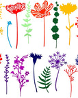 17 Pieces Wildflower Metal Cutting Dies 3D Flower Dies Flower Shape Embossing Scrapbooking Dies Cuts Stencil Flower Leaves Embossing Stencil for DIY Scrapbooking Card Making (Classic Style)