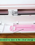 Extension Tray Compatible with Cricut Maker3 Maker and Explore Air3 Air2 Air,Cutting Mat Extender Support for Maker and Explore Air Series (Pink)