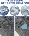 30-Piece Iron on Patches for Jeans, Denim Patches for inside Jeans Pure Cotton, 6 Shades of Blue Iron on Jean Patches for inside Jeans & Clothing Repair, Size 3"X4-1/4"(7.6Cm X 10.8Cm)