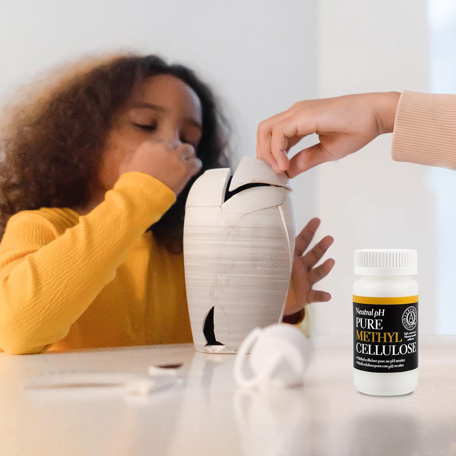 Neutral Ph Methyl Cellulose Adhesive, 1.5 Oz, Acid-Free All-Purpose Glue, Quick Drying and Clear, Water-Soluble, for Bookbinding Repairing, Framing, Collages, Paper Art Crafts, Pack of 1