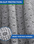 80" X 80" Non Slip Area Rug Pad, Non Skid Rug Backing for Carpet Premium Thick Rug Gripper for Hardwood Floors Ideal Rug Tufting Gun Supplies Rug Making