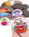 24Pcs River Rocks for Painting- 2-4 in Extra Large Hand Picked Rock-Thick-Flat-Smooth Painting Rocks- Perfect for DIY, Kids Crafts, Kindness Stone, Garden & Home Decor, Holiday Easter Gift