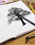 8.5 X 11 Black Hardbound Sketchbook, 110 Sheets