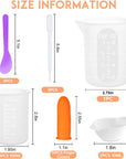Silicone Resin Measuring Cups Tool Kit, Non-Stick Silicone Cups for Epoxy Resin, Reusable 250&100Ml Silicone Mixing Cups with Stir Sticks, Pipettes, Epoxy Resin Supplies, Molds, Jewelry Making
