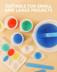 Silicone Measuring Cups for Resin, Resin Supplies with 600&100Ml Silicone Cups, Resin Mixing Cups, Silicone Stir Sticks, Epoxy Mixing Cup