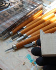 Beginner Friendly Wood Carving Tools, Razor Sharp Detail Wood Carving Kit, DIY Wood Carving Set with Learning Videos, Linoleum Carving Tools, 15Pc Precision Japanese Pen Chisel Set from