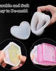 Box Resin Molds, Jewelry Box Molds with Heart Shape Silicone Mold, Hexagon Storage Box and Square Epoxy Molds for Making Resin Molds