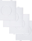 Fuse Beads Boards 5Mm Large Clear Plastic Pegboards for Kids Craft Beads 4 PCS
