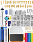 116Pcs Wood Burning Kit, Professional Wood Burning Tool with Soldering, DIY Creative Tools Adjustable Temperature 220~480℃ Wood Burner Soldering Pen for Embossing/Carving/Soldering & Pyrography