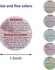 1000 PCS Candle Warning Labels, 1.5Inch round Candle Safety Labels Sticker for Candle Making DIY Candle Jars (Colourful)
